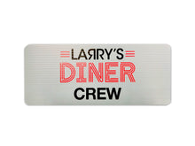 Load image into Gallery viewer, Silver show dashboard placard with show logo and CREW